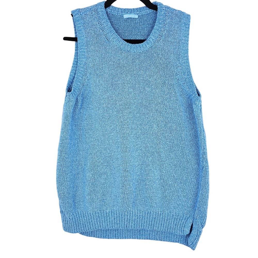 McLaughlin Sleeveless‎ Knit Sweater Vest Blue Size Large